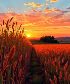 Field Sunset Paint Numbers