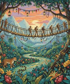 Vintage Canopy Bridge Expedition Paint By Numbers