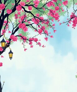 Vintage Canopy Mist Sketch Paint By Numbers