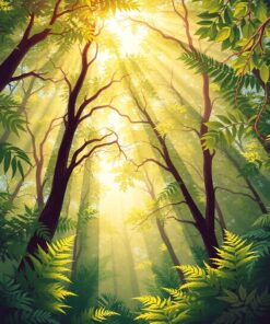 Canopy Sunbeams Paint Numbers