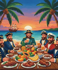 Vintage Captains Tropical Feast Paint By Numbers