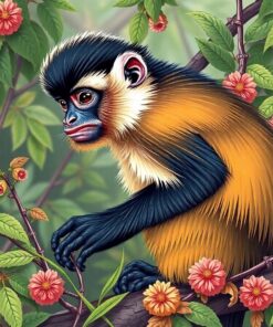 Vintage Capuchin Foraging Paint By Numbers