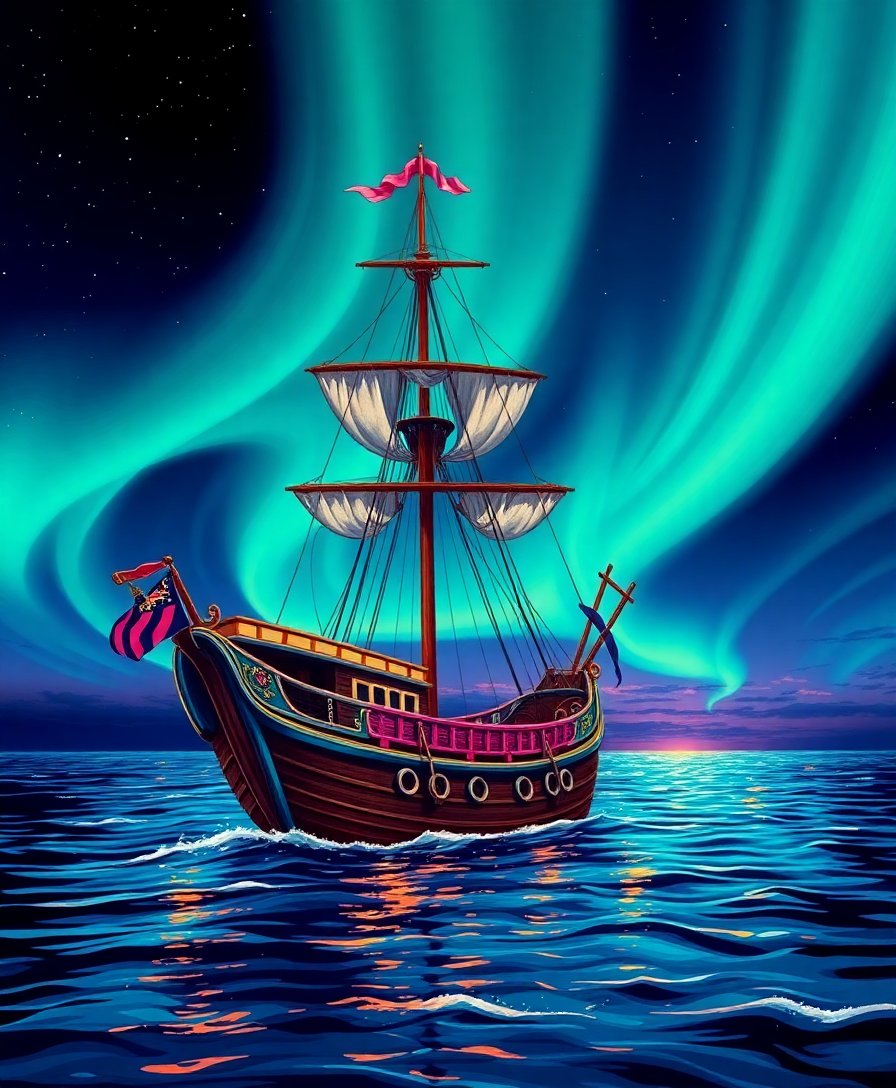 Aurora Galleon Paint Numbers Aurora Galleon Paint Numbers