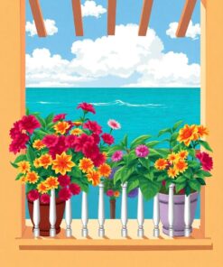 Balcony Blooms Paint Numbers