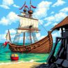 Vintage Caribbean Galleon Anchoring Paint By Numbers