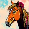 Vintage Caribbean Horse Portrait Paint By Numbers