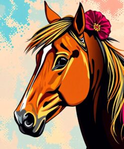 Vintage Caribbean Horse Portrait Paint By Numbers
