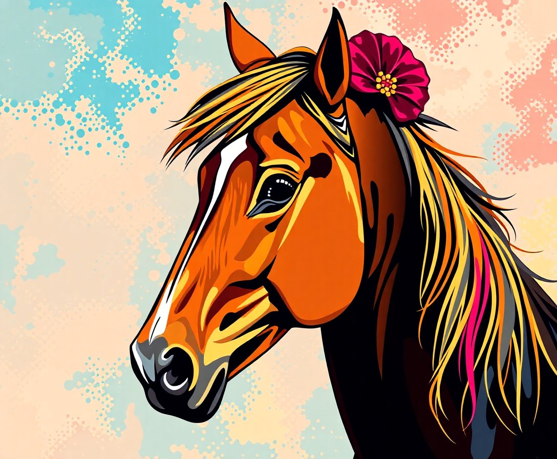 vintage-caribbean-horse-portrait-paint-by-numbers-kit