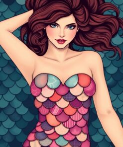 Mermaid Scales Paint Numbers