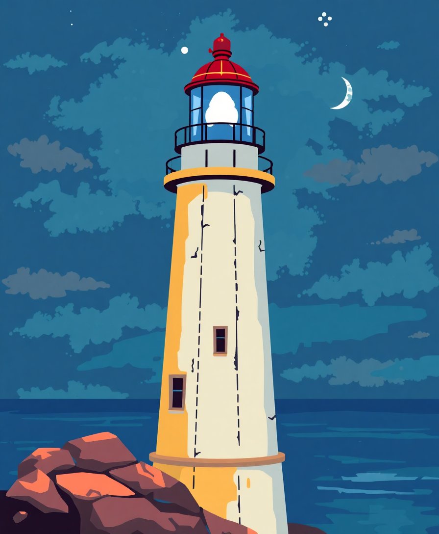 Night Beacon Paint Numbers Night Beacon Paint Numbers