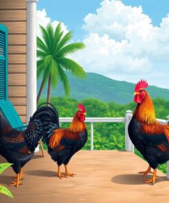 Porch Hens Paint Numbers