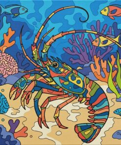 Vintage Caribbean Reef Lobster Paint By Numbers
