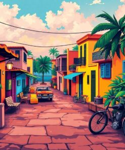 Vintage Caribbean Urban Beats Paint By Numbers