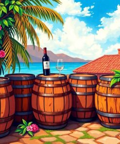 Vintage Caribbean Wine Casks Paint By Numbers
