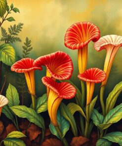 Vintage Cascade Pitcher Plants Paint By Numbers