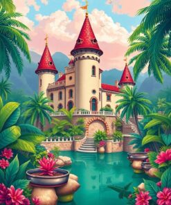 Tropical Oasis Paint Numbers