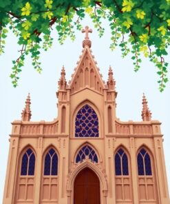 Vintage Cathedral Vine Canopy Paint By Numbers