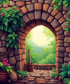 Vintage Cellar Jungle View Paint By Numbers