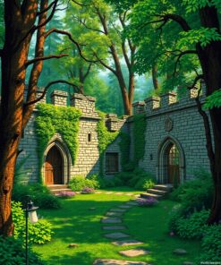 Forest Ruins Paint Numbers