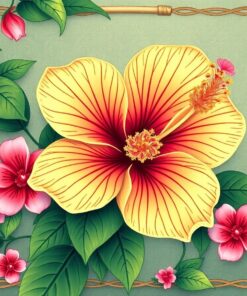 Vintage Celtic Hibiscus Paint By Numbers