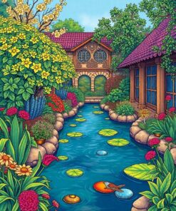 Water Garden Paint Numbers