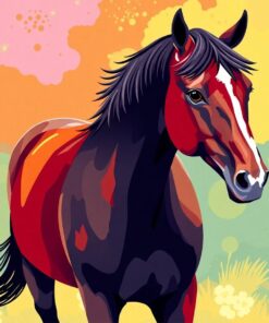 Vintage Ceylon Estate Steed Paint By Numbers