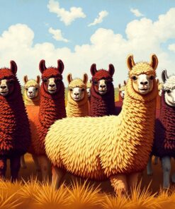 Vintage Citadel Alpaca Herd Paint By Numbers