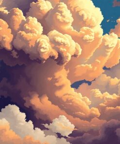 Vintage Citadel Storm Clouds Paint By Numbers