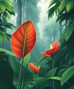 Forest Monstera Paint Numbers