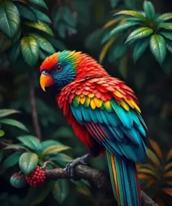 Vintage Cloud Forest Quetzal Paint By Numbers