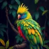 Vintage Cloud Forest Quetzal Paint By Numbers