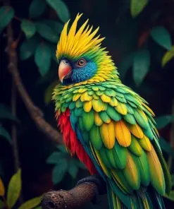 Vintage Cloud Forest Quetzal Paint By Numbers