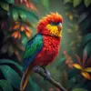 Vintage Cloud Forest Quetzal paint by numbers