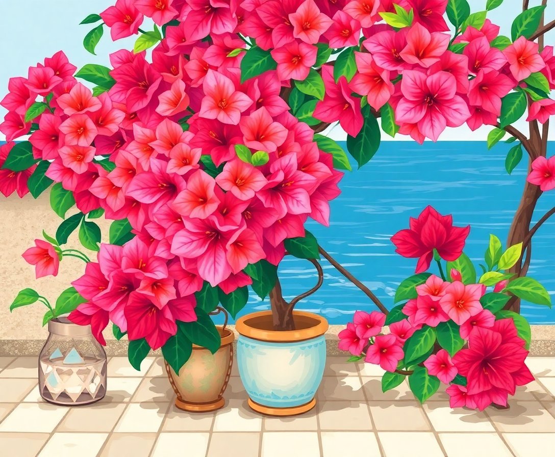 vintage-coastal-bougainvillea-paint-by-numbers-kit