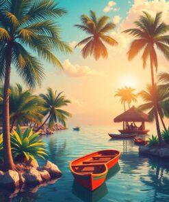 Lagoon Oasis Paint Numbers