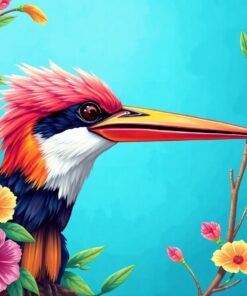 Vintage Coastal Tropicbird Paint By Numbers