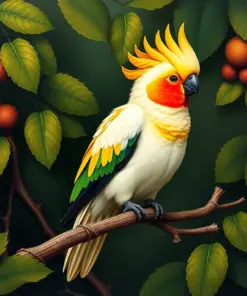 Vintage Cockatoo Fig Perch paint by numbers