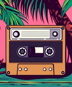 Vintage Coconut Audio Tapes Paint By Numbers