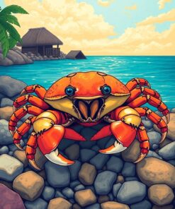 Crab Shore Paint Numbers