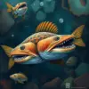Vintage Coelacanth paint by numbers
