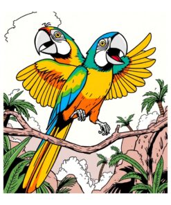Macaw Escape Paint Numbers