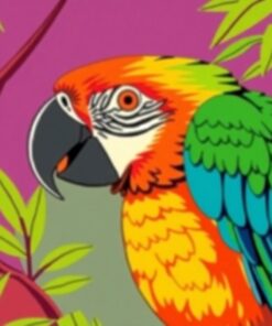 Vintage Comic Macaw Escape Paint By Numbers