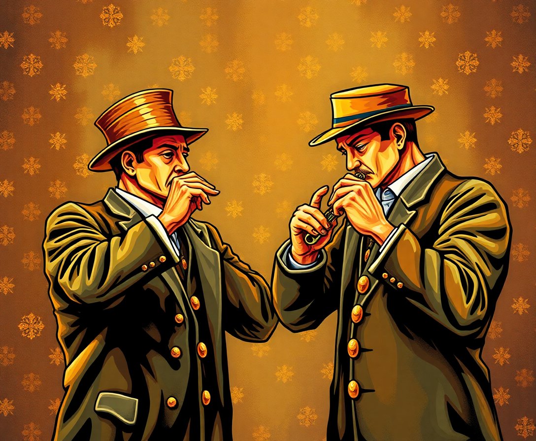 Vintage Conductors Brass Watch Paint By Numbers Kit completed