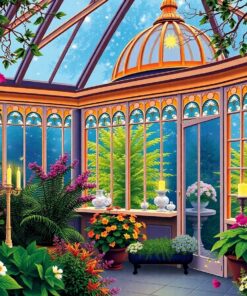 Vintage Conservatory Candlelight Paint By Numbers