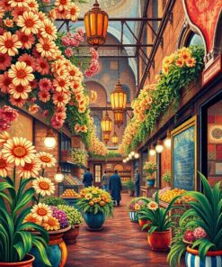 Bazaar Blooms Paint Numbers