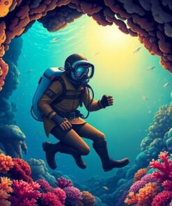 Cave Diver Paint Numbers