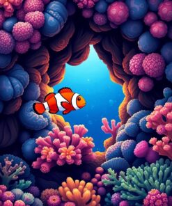 Clownfish Hideout Paint Numbers