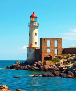 Lighthouse Ruins Paint Numbers