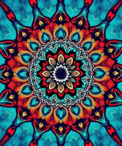 Vintage Coral Ocean Mandala Paint By Numbers