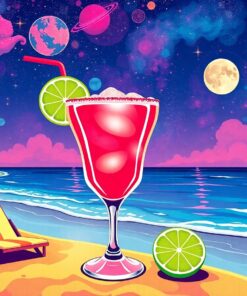 Beach Margarita Paint Numbers